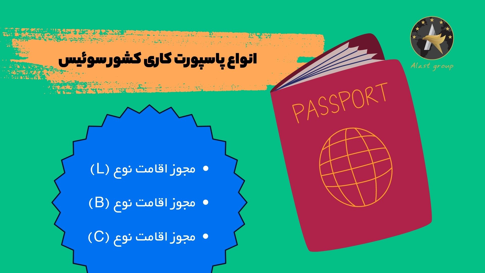 انواع پاسپورت کاری کشور سوئیس