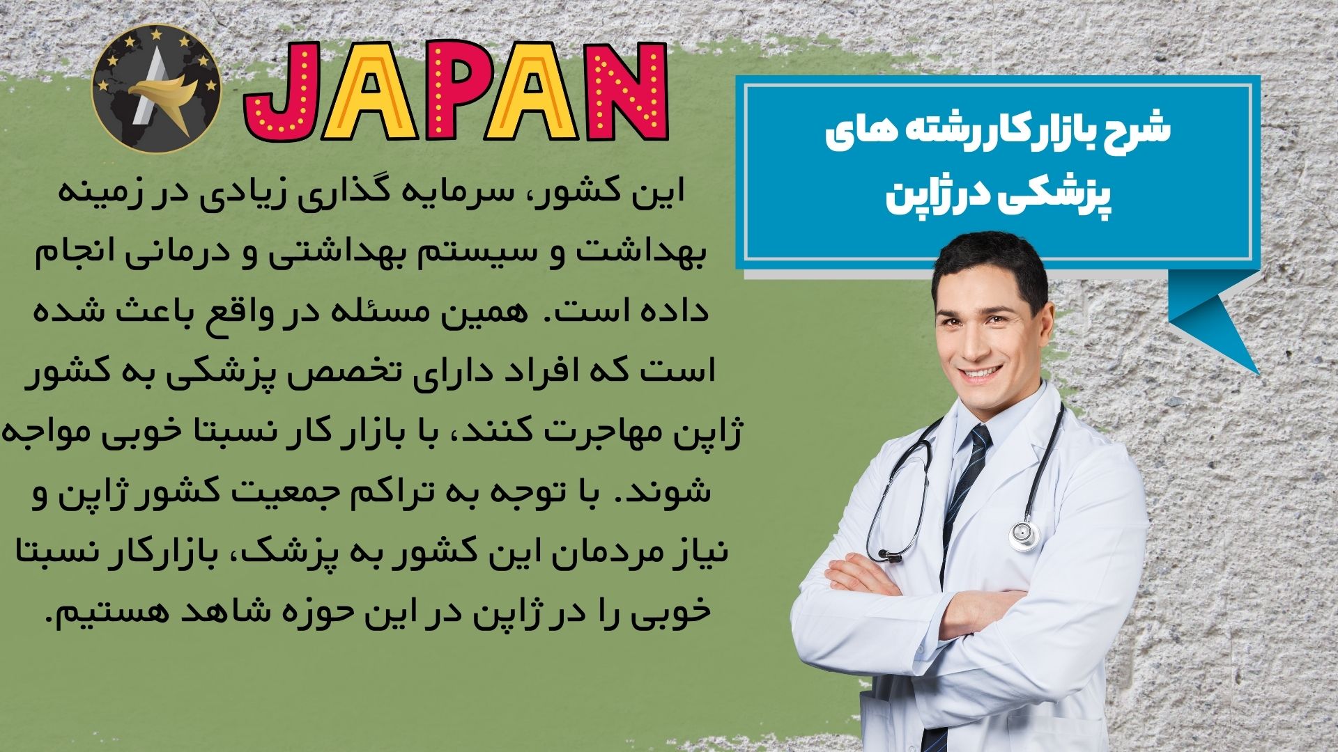 شرح بازار کار رشته های پزشکی در ژاپن