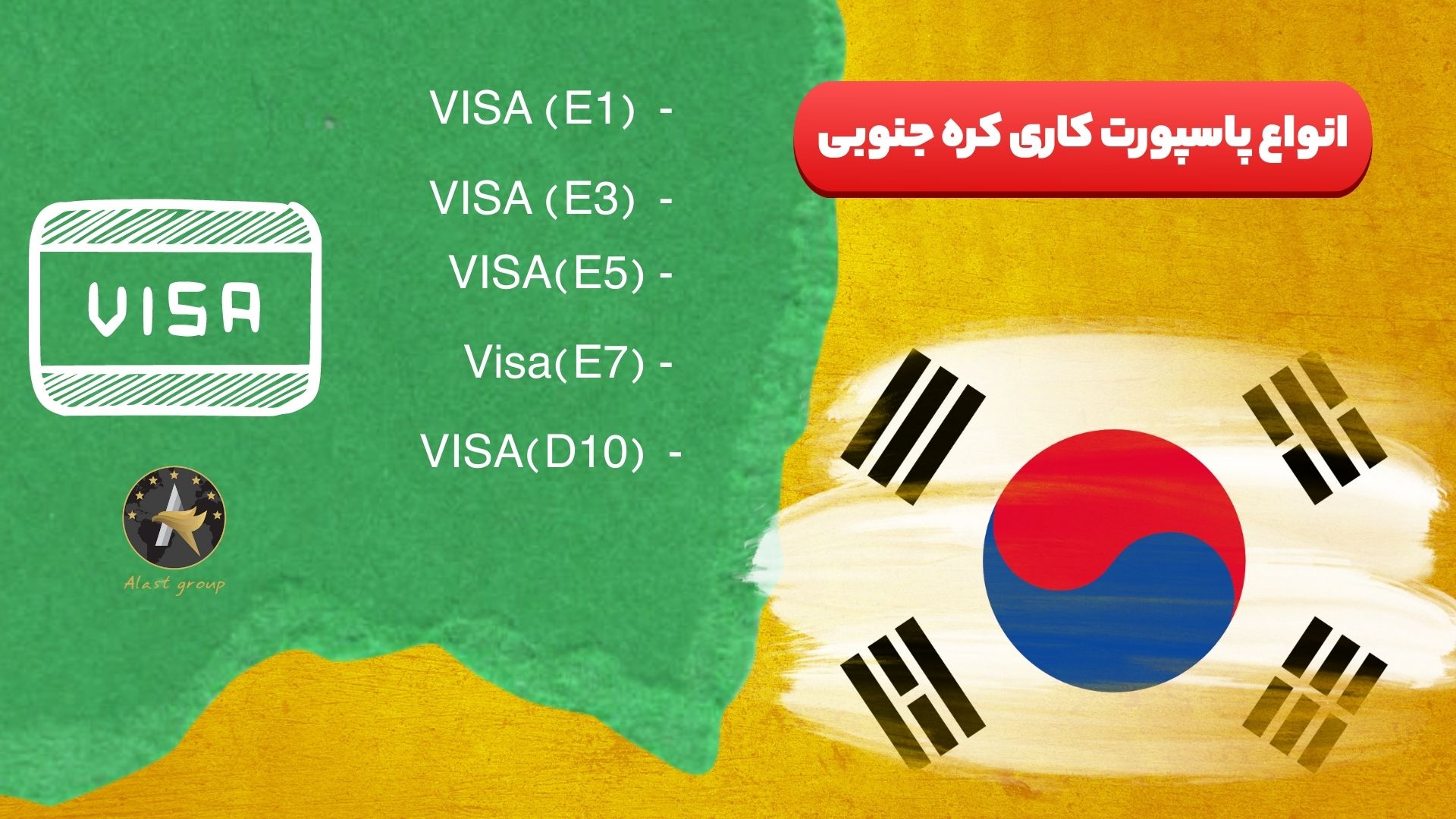 انواع پاسپورت کاری کره جنوبی