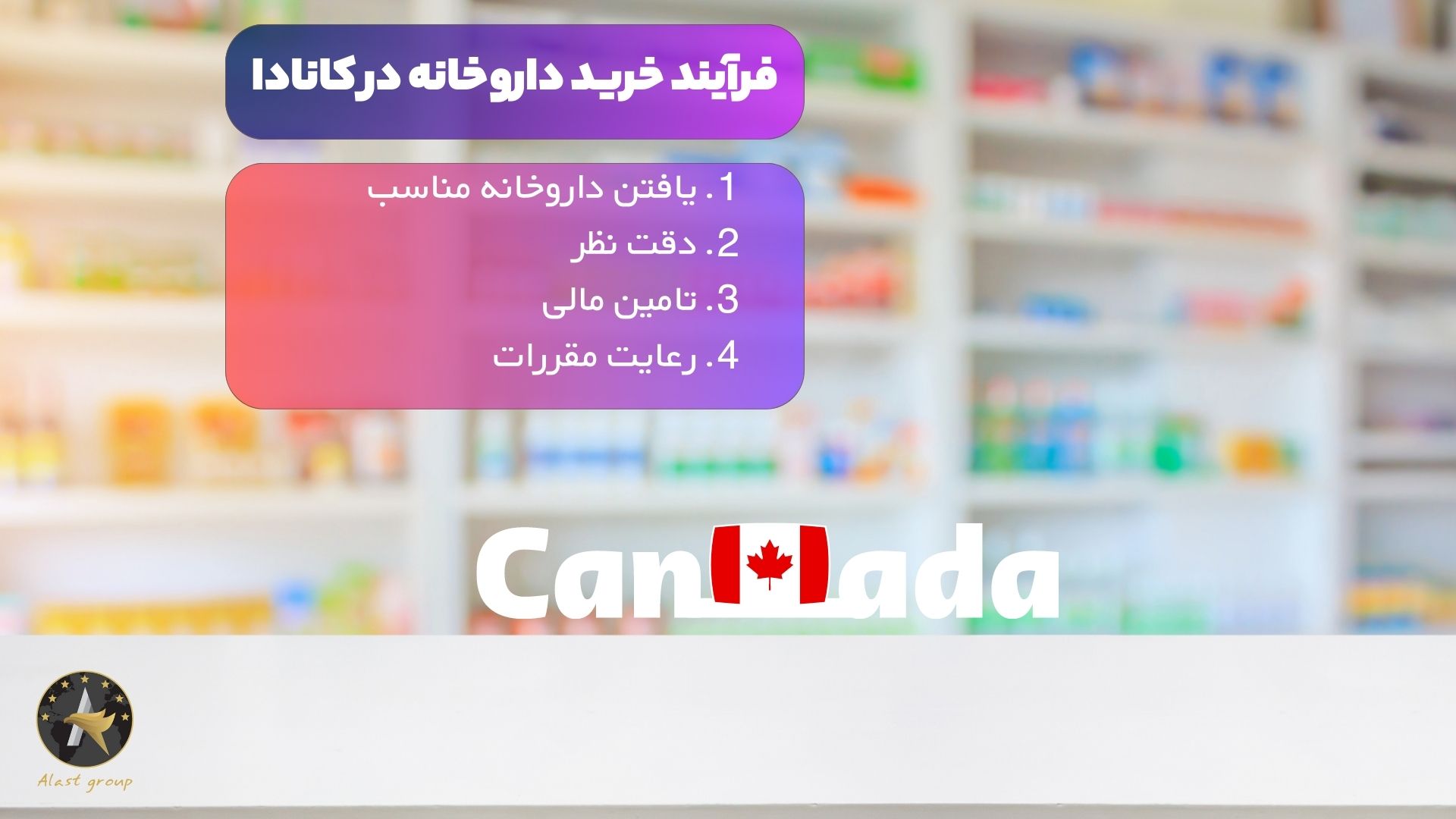 فرآیند خرید داروخانه در کانادا