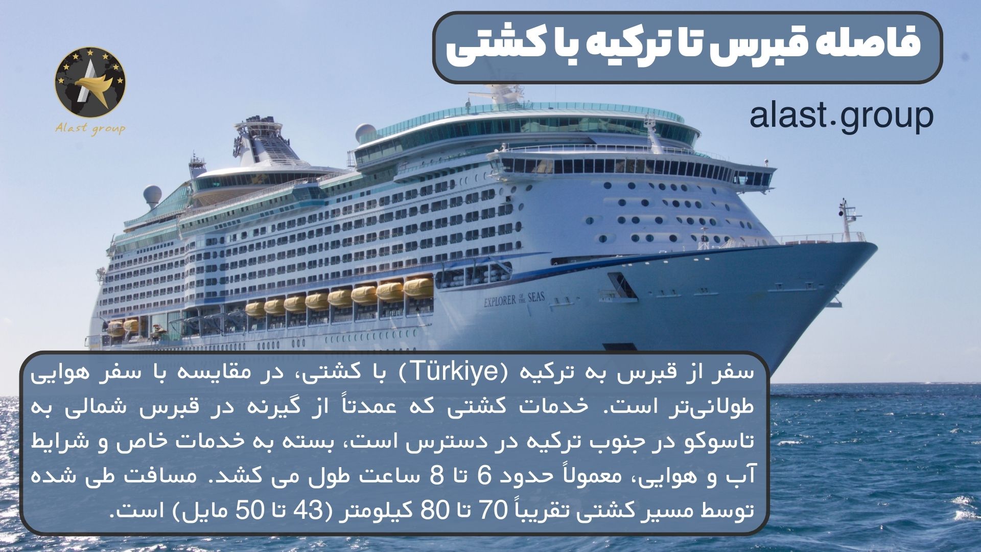 فاصله قبرس تا ترکیه با کشتی